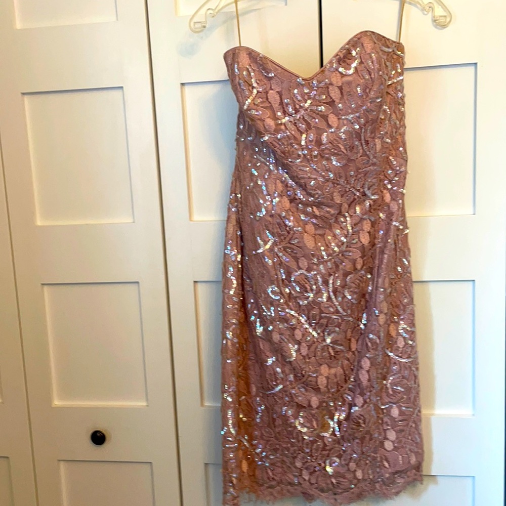 **VINTAGE** Jessica McClintock strapless dress- size 6, incredible condition